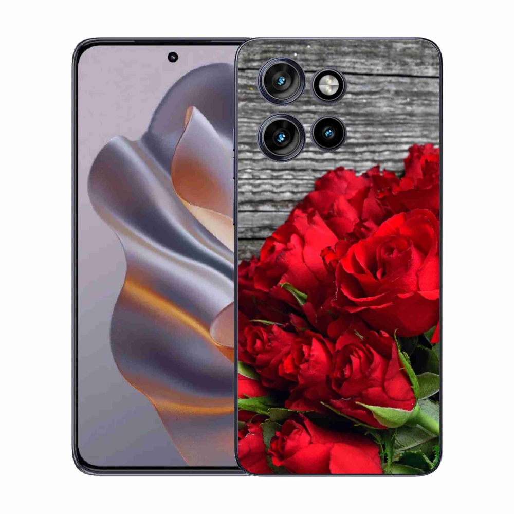 Gélový kryt mmCase na Motorola Edge 50 Neo - červené ruže