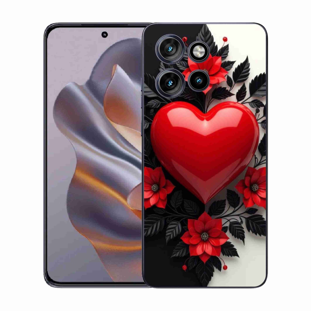 Gélový kryt mmCase na Motorola Edge 50 Neo - červené srdce