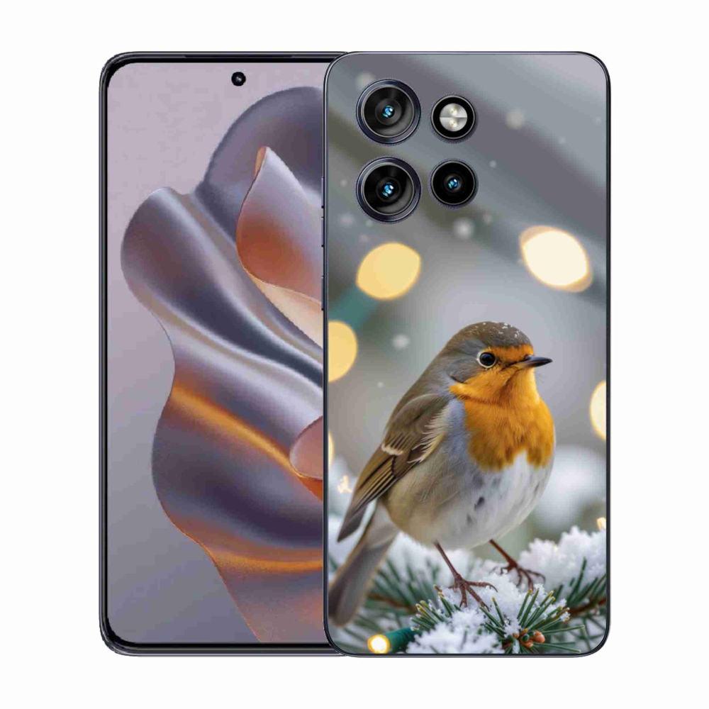 Gélový kryt mmCase na Motorola Edge 50 Neo - červienka v zime