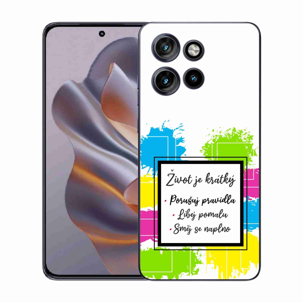 Gélový kryt mmCase na Motorola Edge 50 Neo - citát 5 biele pozadie