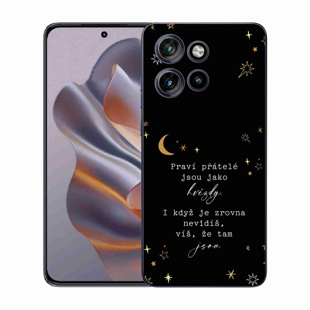 Gélový kryt mmCase na Motorola Edge 50 Neo - citát 6 čierne pozadie