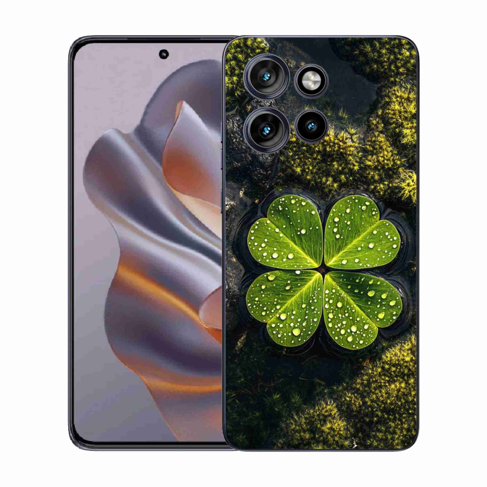 Gélový kryt mmCase na Motorola Edge 50 Neo - štvorlístok