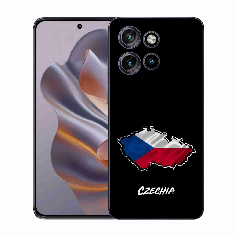 Gélový kryt mmCase na Motorola Edge 50 Neo - Slovakia čierne pozadie