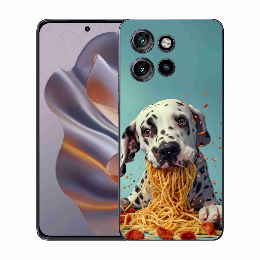 Gélový kryt mmCase na Motorola Edge 50 Neo - dalmatín a špagety