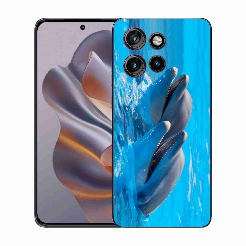 Gélový kryt mmCase na Motorola Edge 50 Neo - delfíny