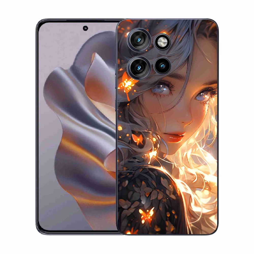 Gélový kryt mmCase na Motorola Edge 50 Neo - dievča a motýle