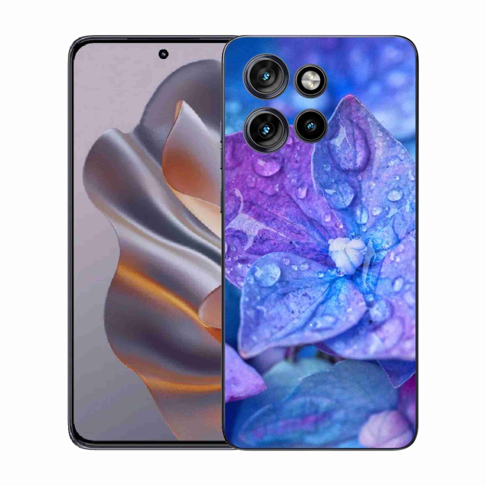 Gélový kryt mmCase na Motorola Edge 50 Neo - fialový kvet