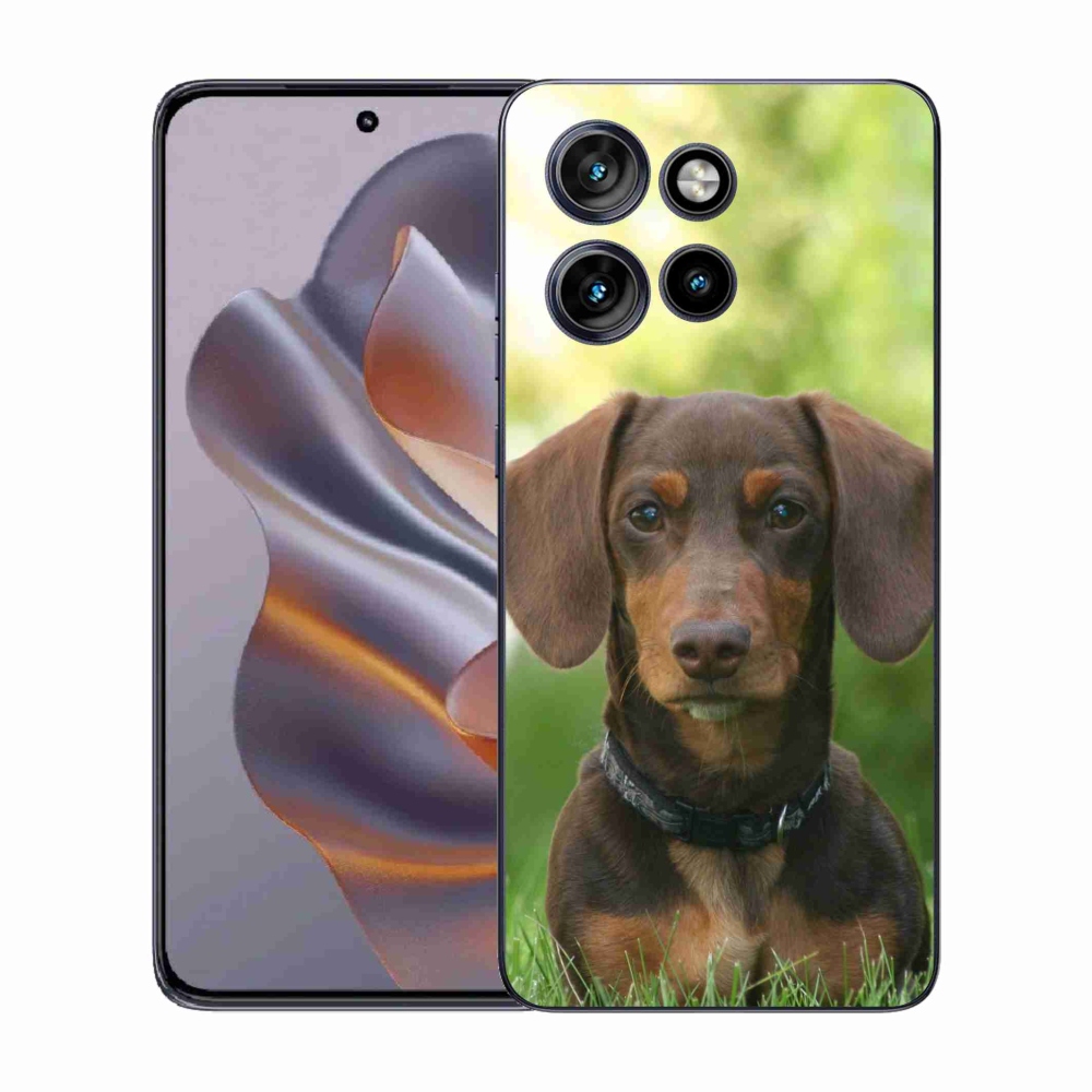 Gélový kryt mmCase na Motorola Edge 50 Neo - hnedý jazvečík