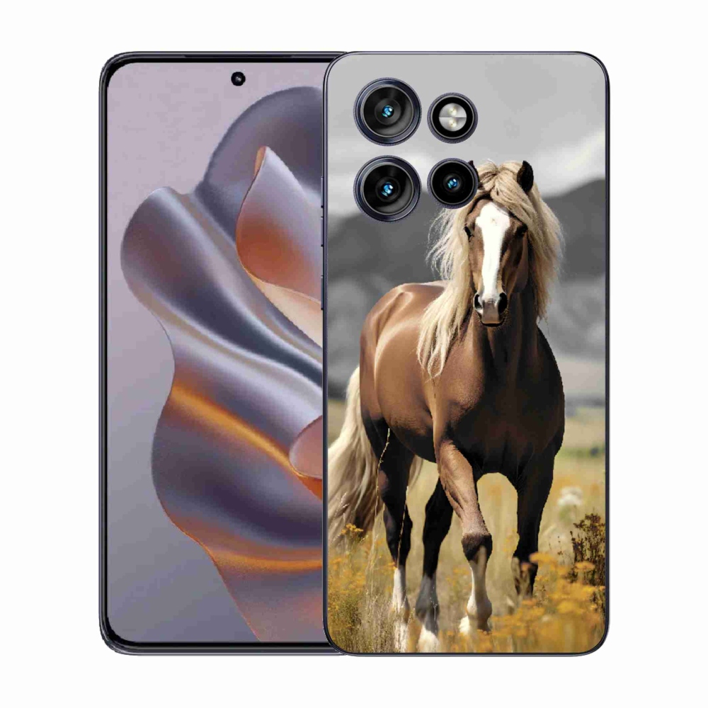 Gélový kryt mmCase na Motorola Edge 50 Neo - hnedý kôň 1