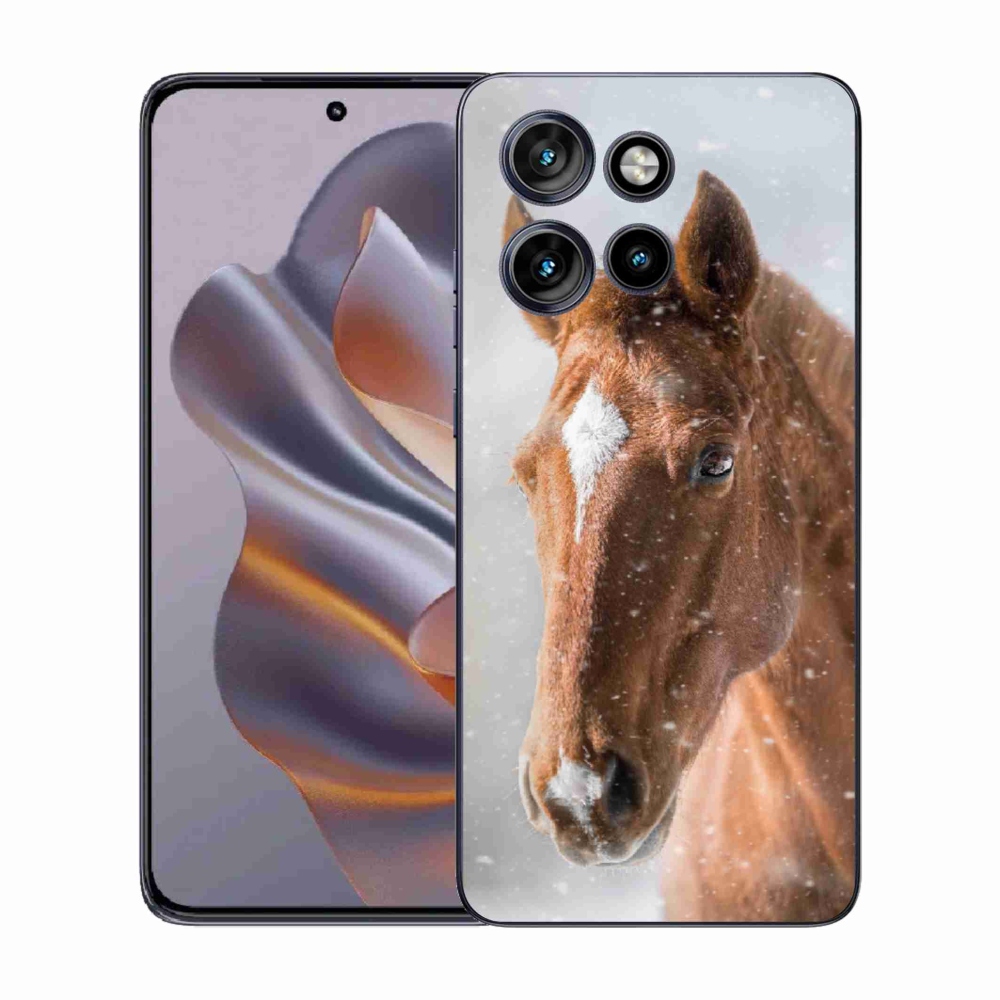 Gélový kryt mmCase na Motorola Edge 50 Neo - hnedý kôň 2