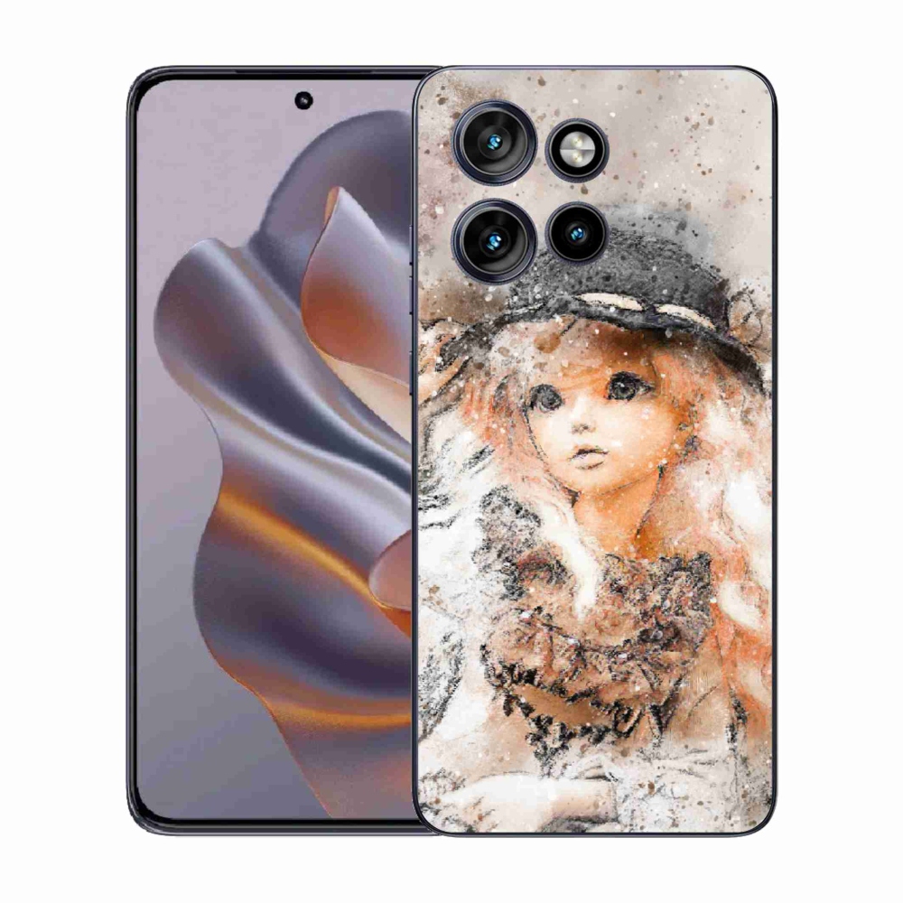 Gélový kryt mmCase na Motorola Edge 50 Neo - dievčatko s klobúkom