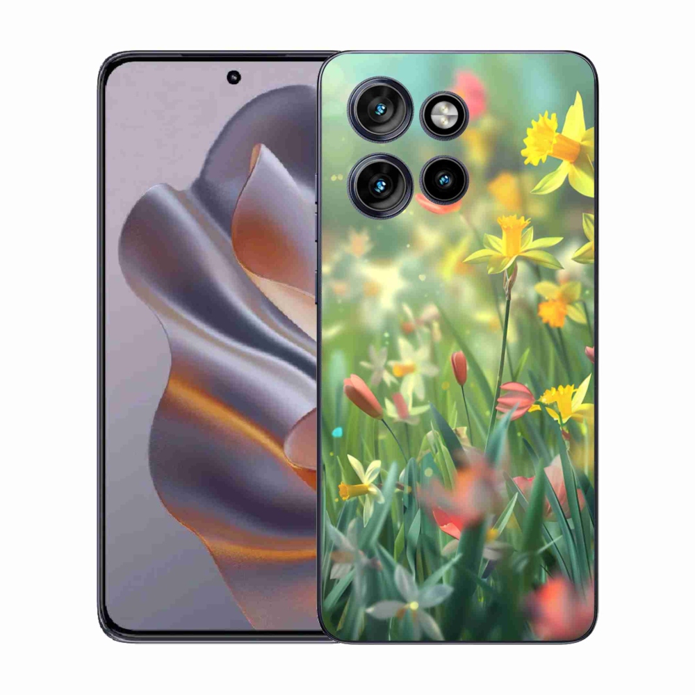 Gélový kryt mmCase na Motorola Edge 50 Neo - jarné kvety