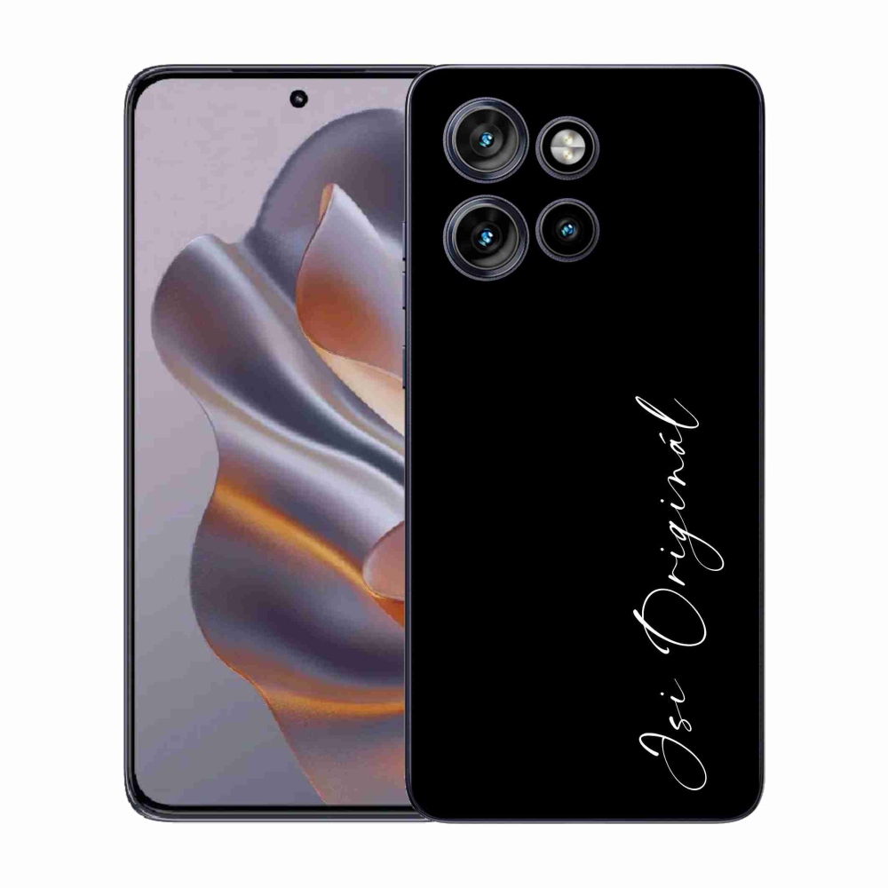 Gélový kryt mmCase na Motorola Edge 50 Neo - si originál čierne pozadie