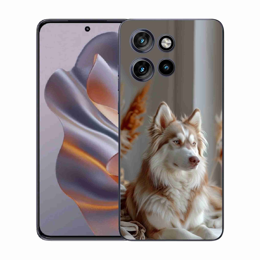 Gélový kryt mmCase na Motorola Edge 50 Neo - pokojný sibírsky husky