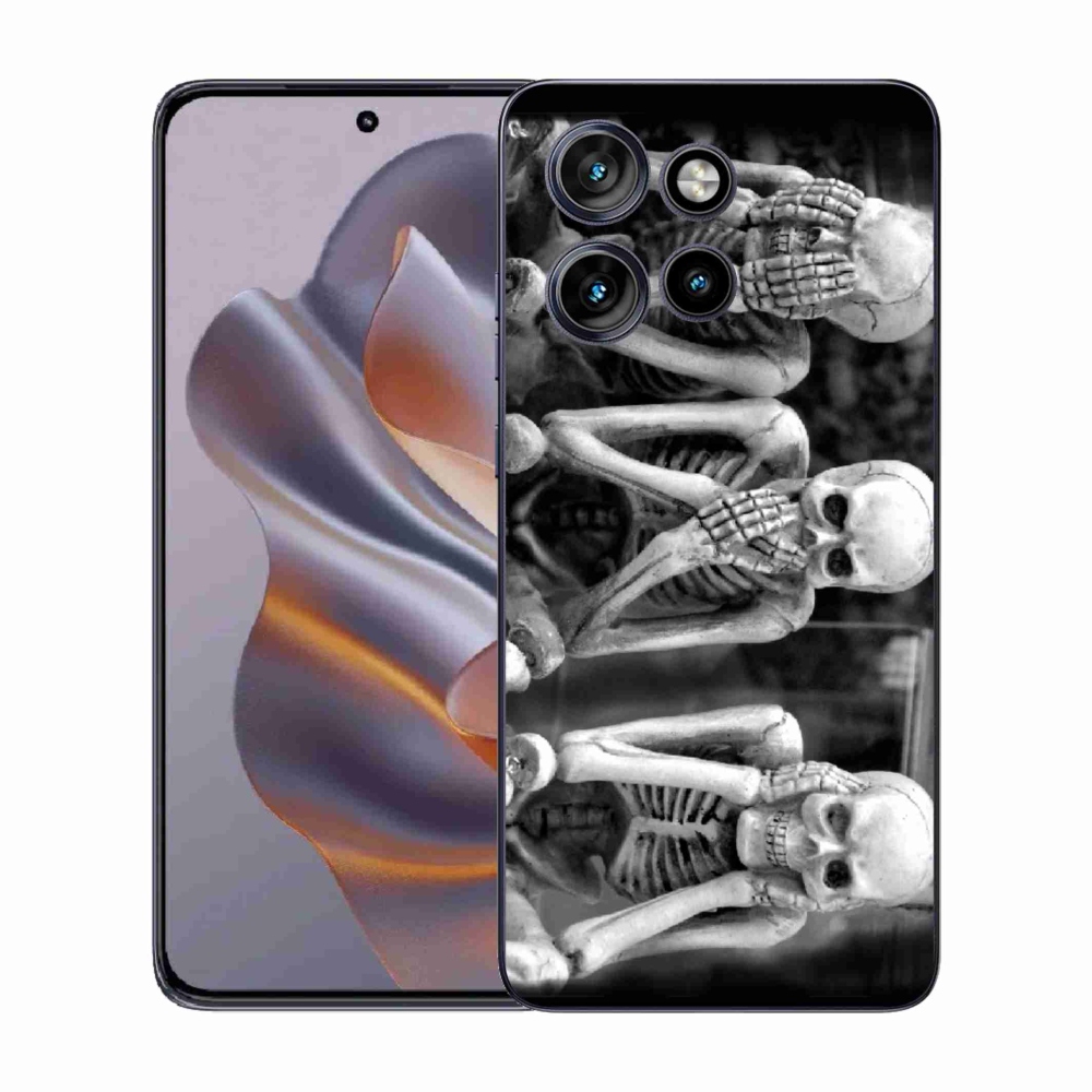 Gélový kryt mmCase na Motorola Edge 50 Neo - kostlivci