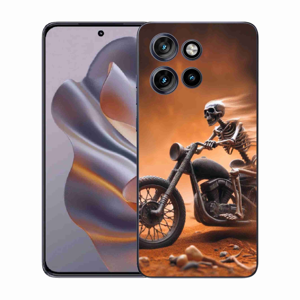 Gélový kryt mmCase na Motorola Edge 50 Neo - kostra na motorke