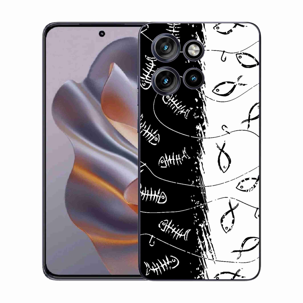 Gélový kryt mmCase na Motorola Edge 50 Neo - kostry a rybky