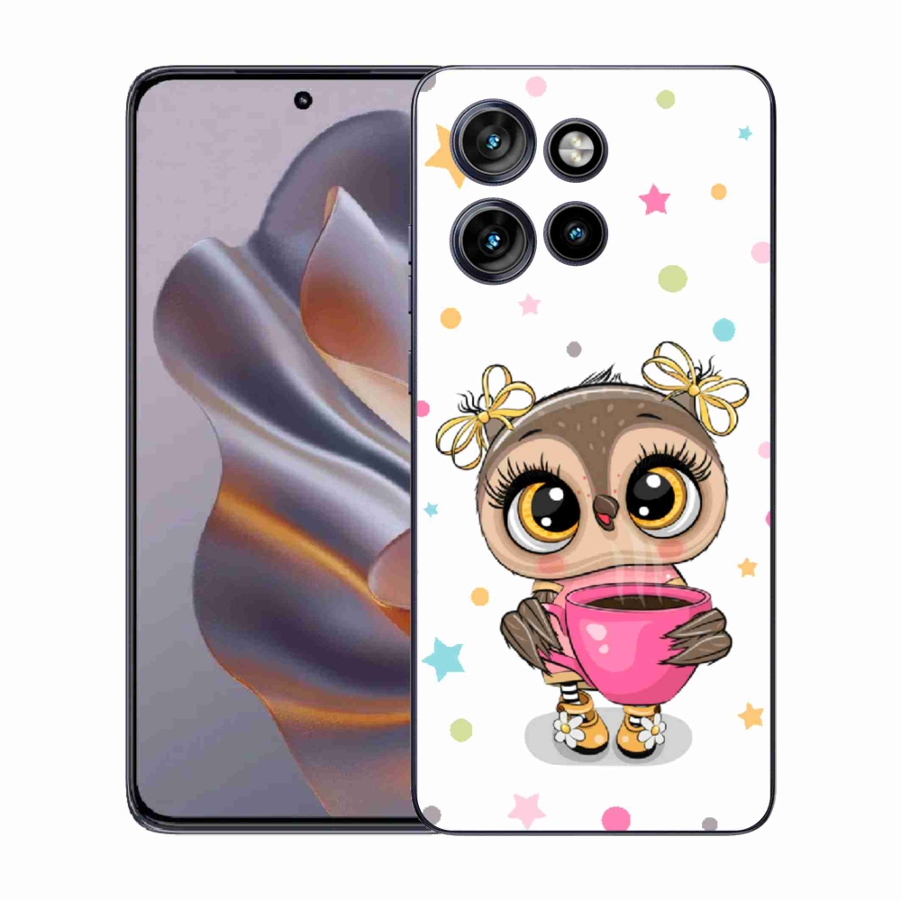 Gélový kryt mmCase na Motorola Edge 50 Neo - kreslená sovička