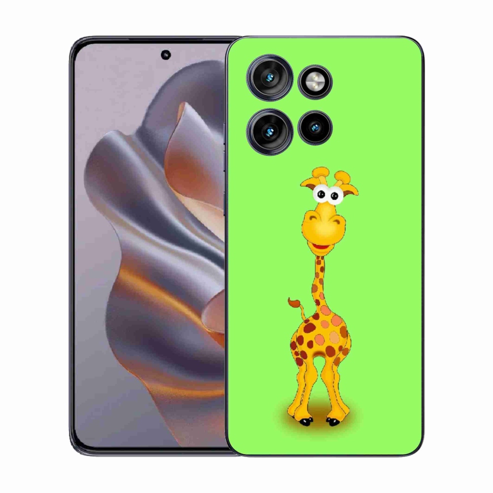 Gélový kryt mmCase na Motorola Edge 50 Neo - kreslená žirafa