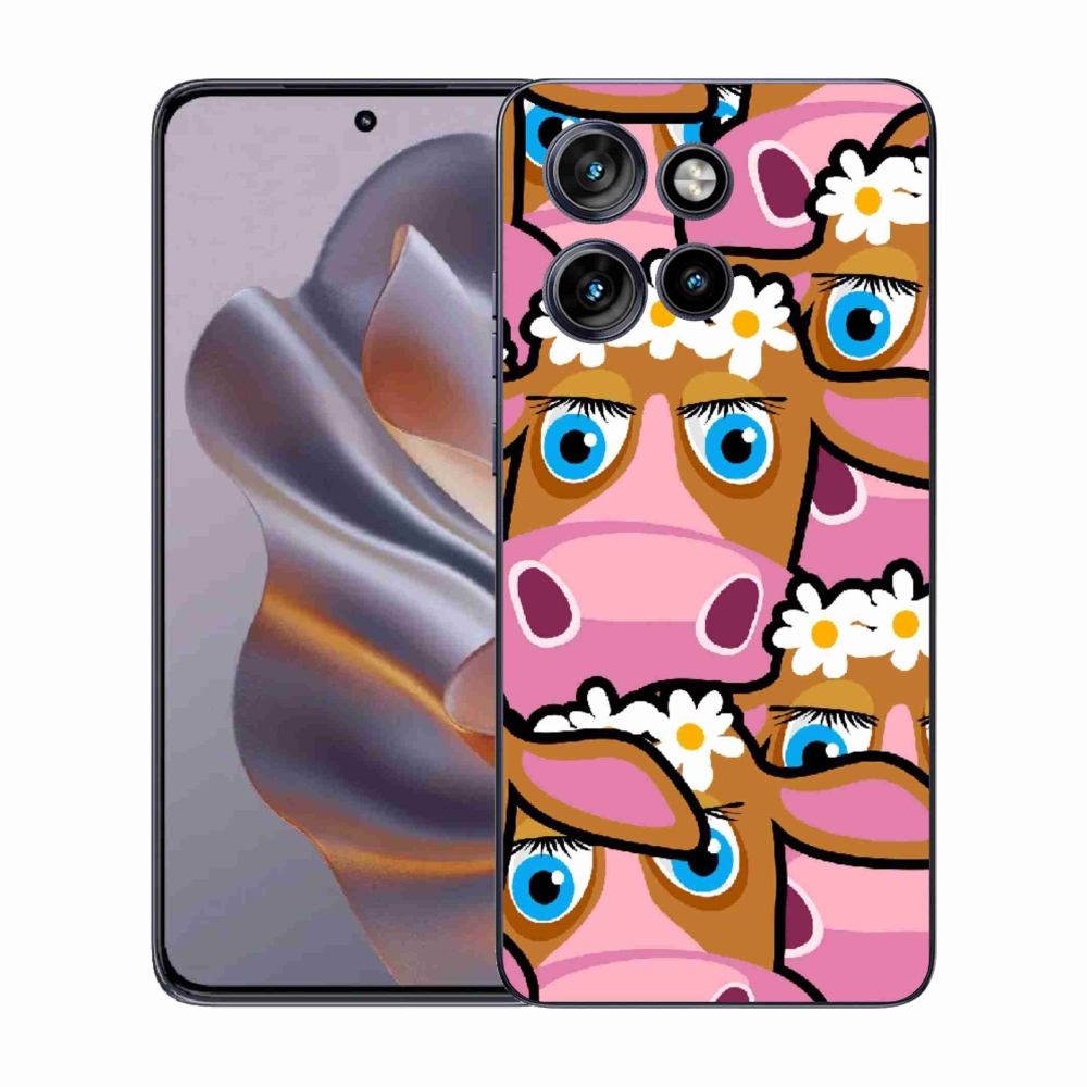 Gélový kryt mmCase na Motorola Edge 50 Neo - kreslené kravičky