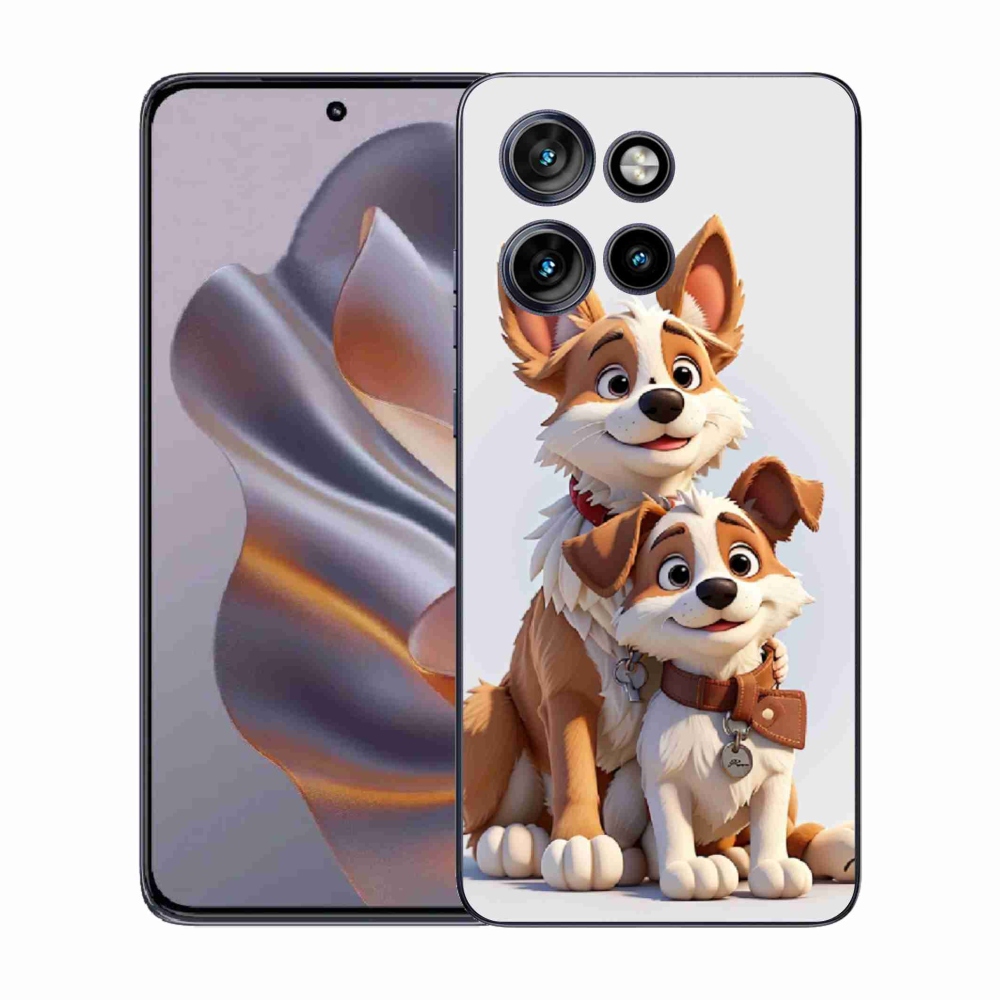 Gélový kryt mmCase na Motorola Edge 50 Neo - kreslenie psy