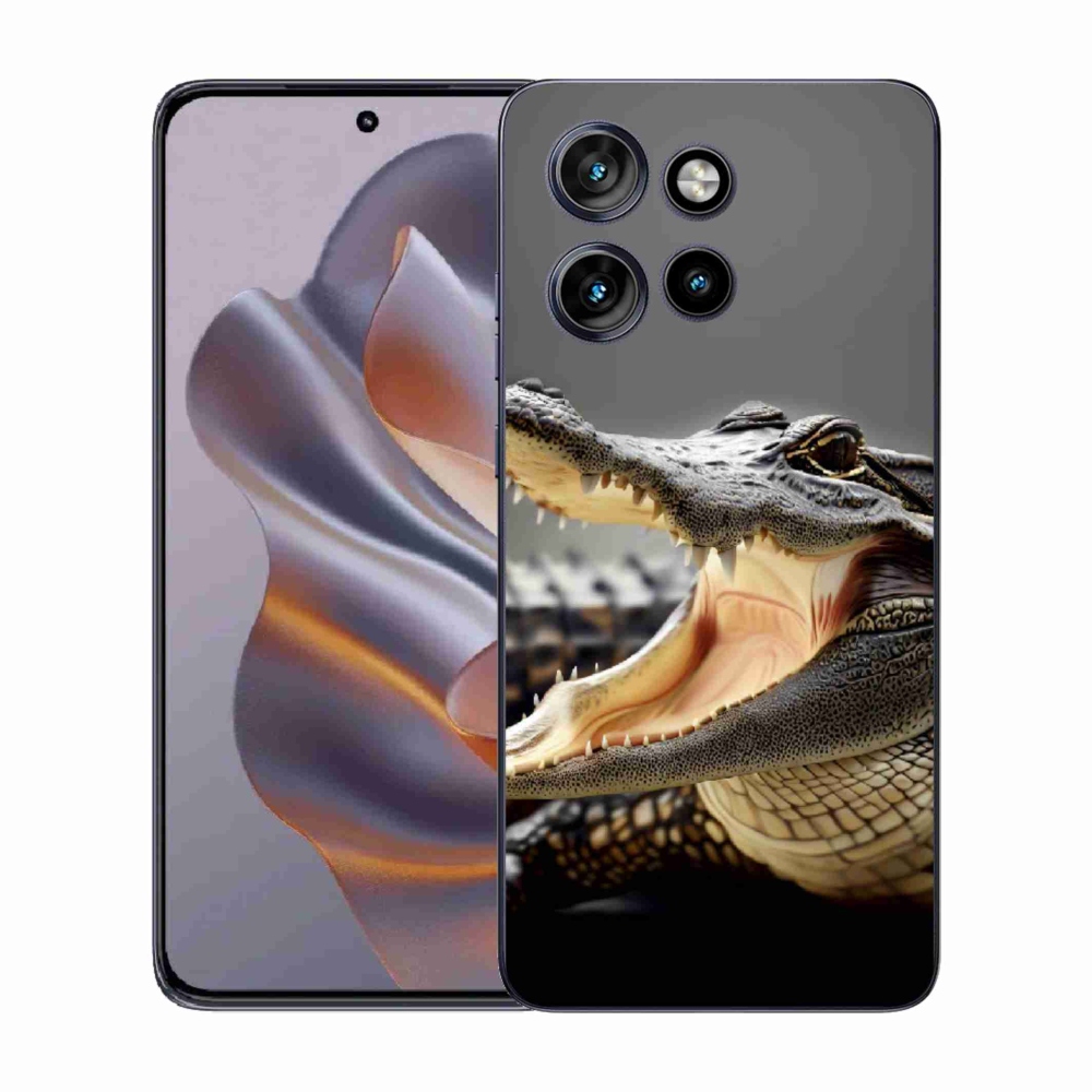 Gélový kryt mmCase na Motorola Edge 50 Neo - krokodíl