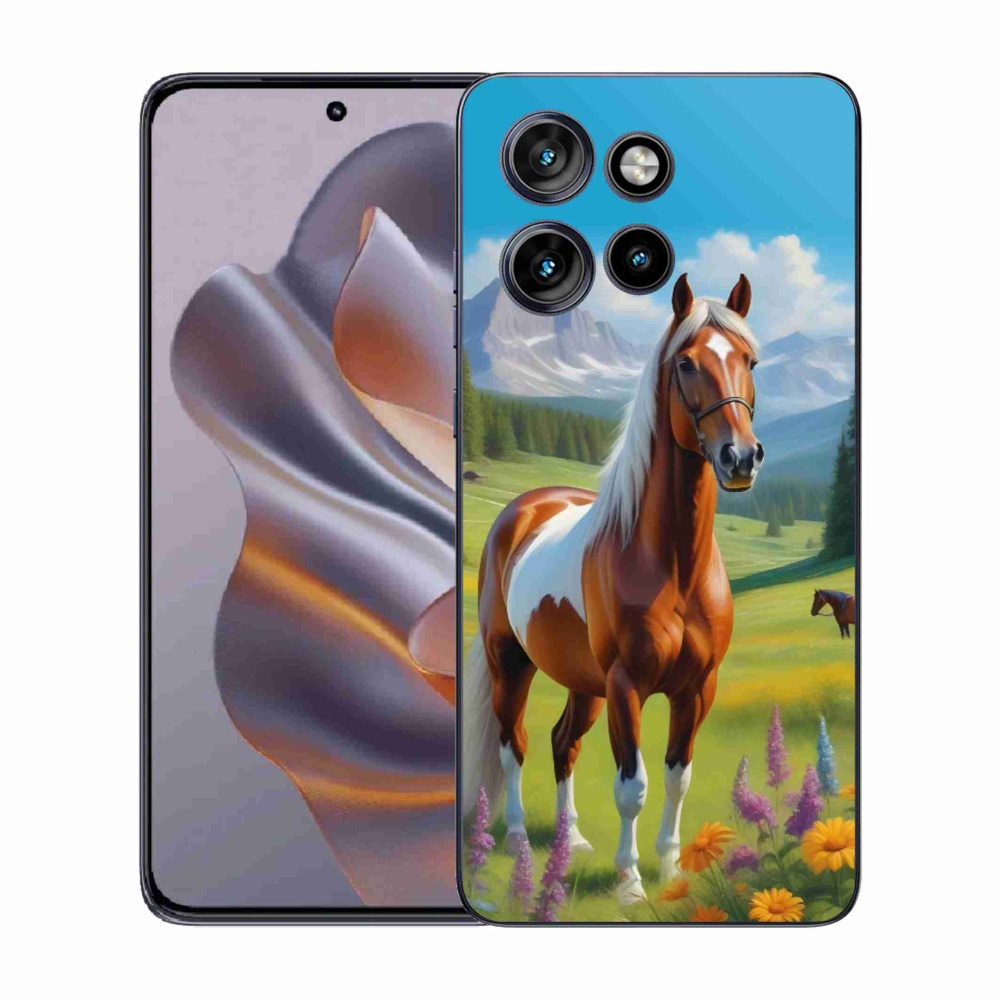 Gélový kryt mmCase na Motorola Edge 50 Neo - kôň na lúke