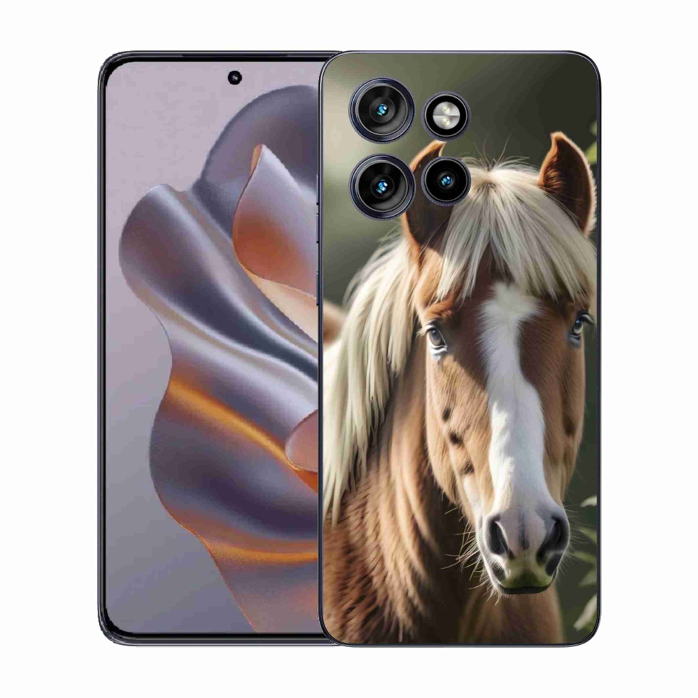 Gélový kryt mmCase na Motorola Edge 50 Neo - kôň so svetlou hrivou