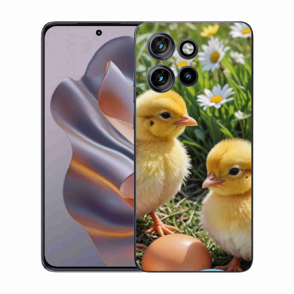 Gélový kryt mmCase na Motorola Edge 50 Neo - kuriatka