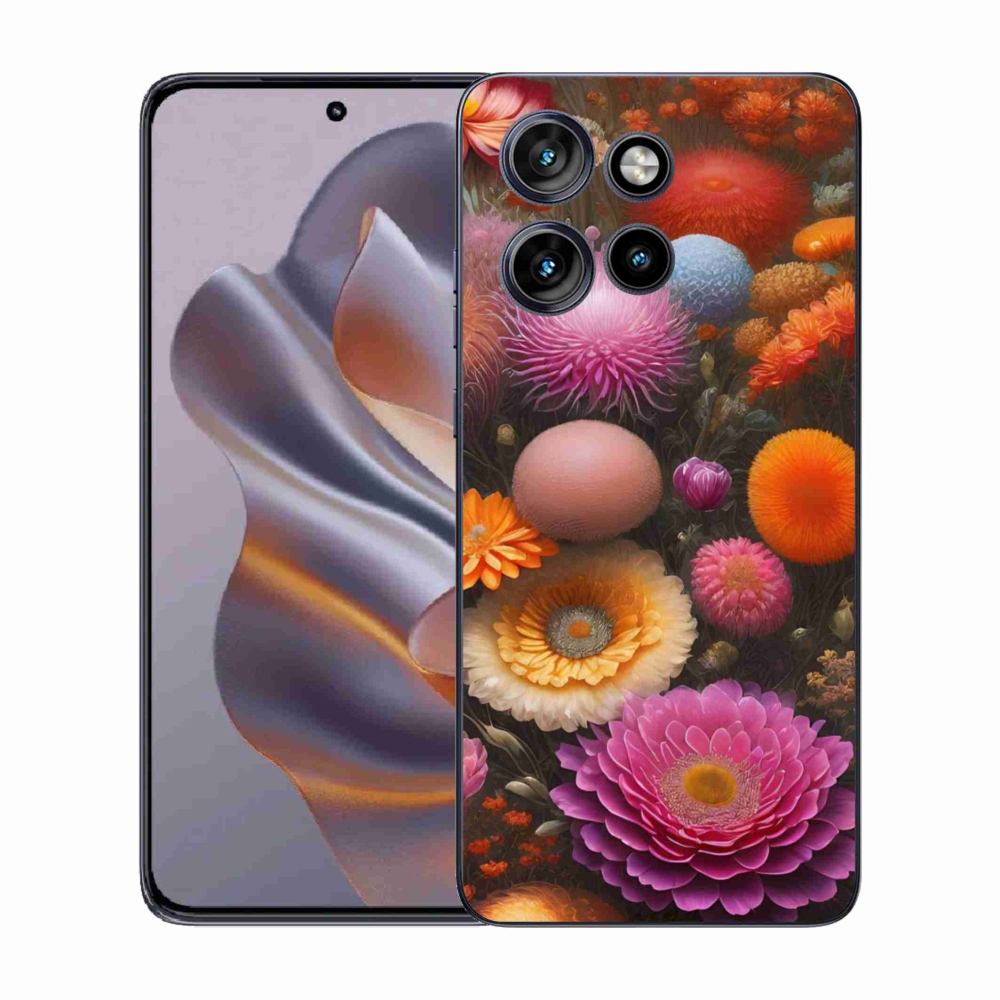 Gélový kryt mmCase na Motorola Edge 50 Neo - kvetinová kompozícia