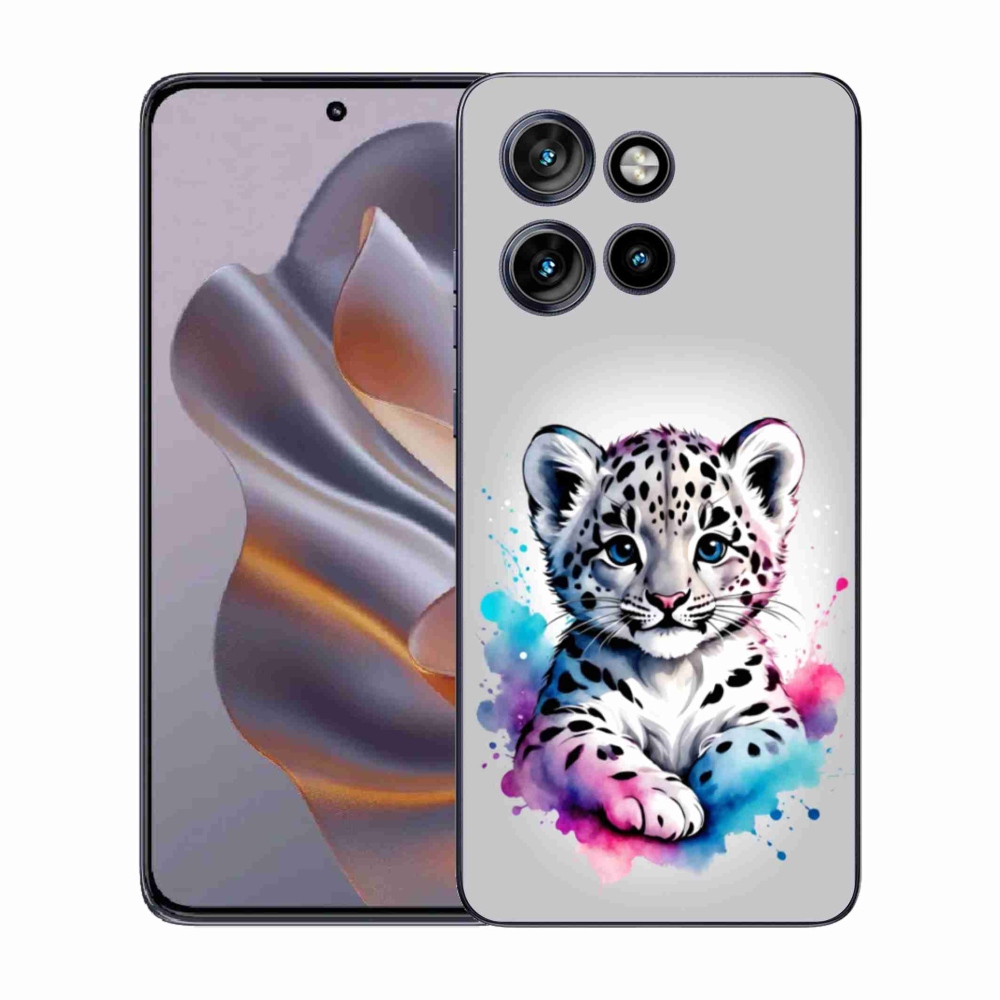Gélový kryt mmCase na Motorola Edge 50 Neo - leopardej mláďa