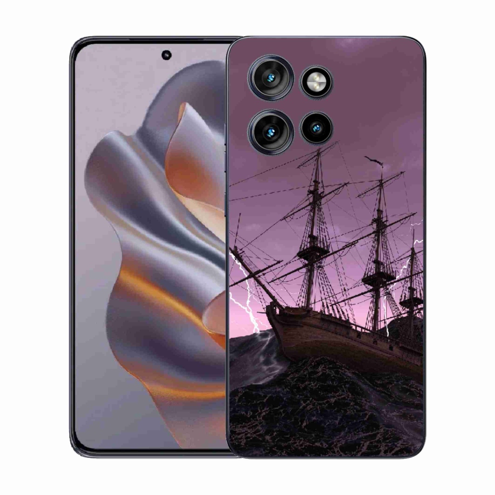 Gélový kryt mmCase na Motorola Edge 50 Neo - loď v búrke