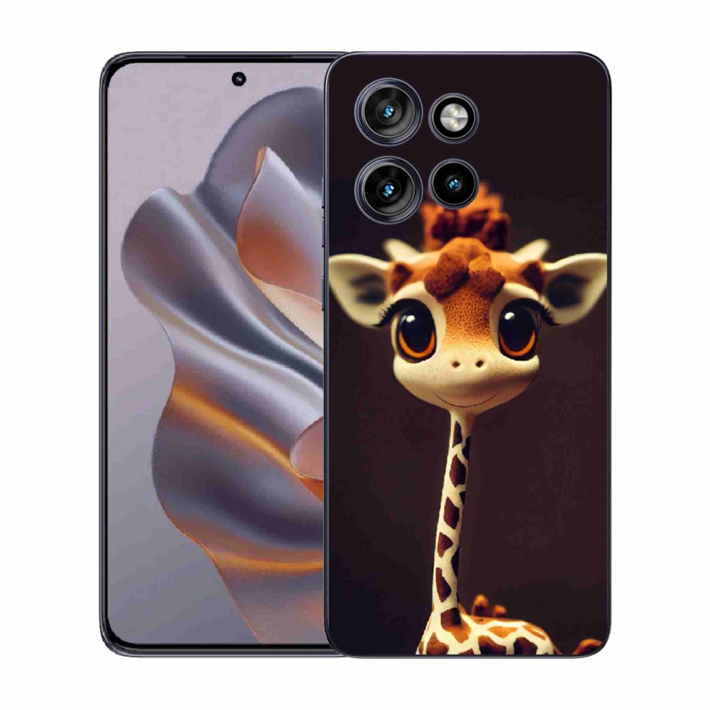Gélový kryt mmCase na Motorola Edge 50 Neo - malá žirafa
