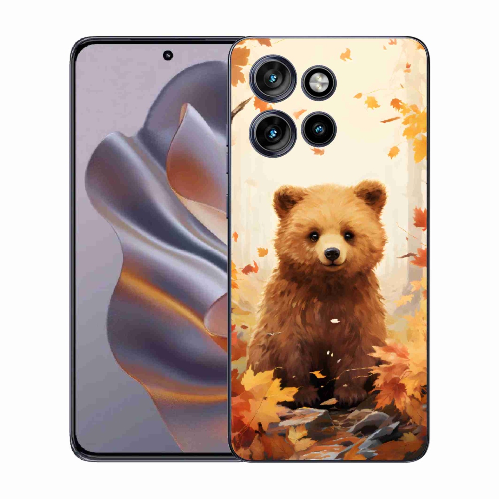 Gélový kryt mmCase na Motorola Edge 50 Neo - medveď v lese