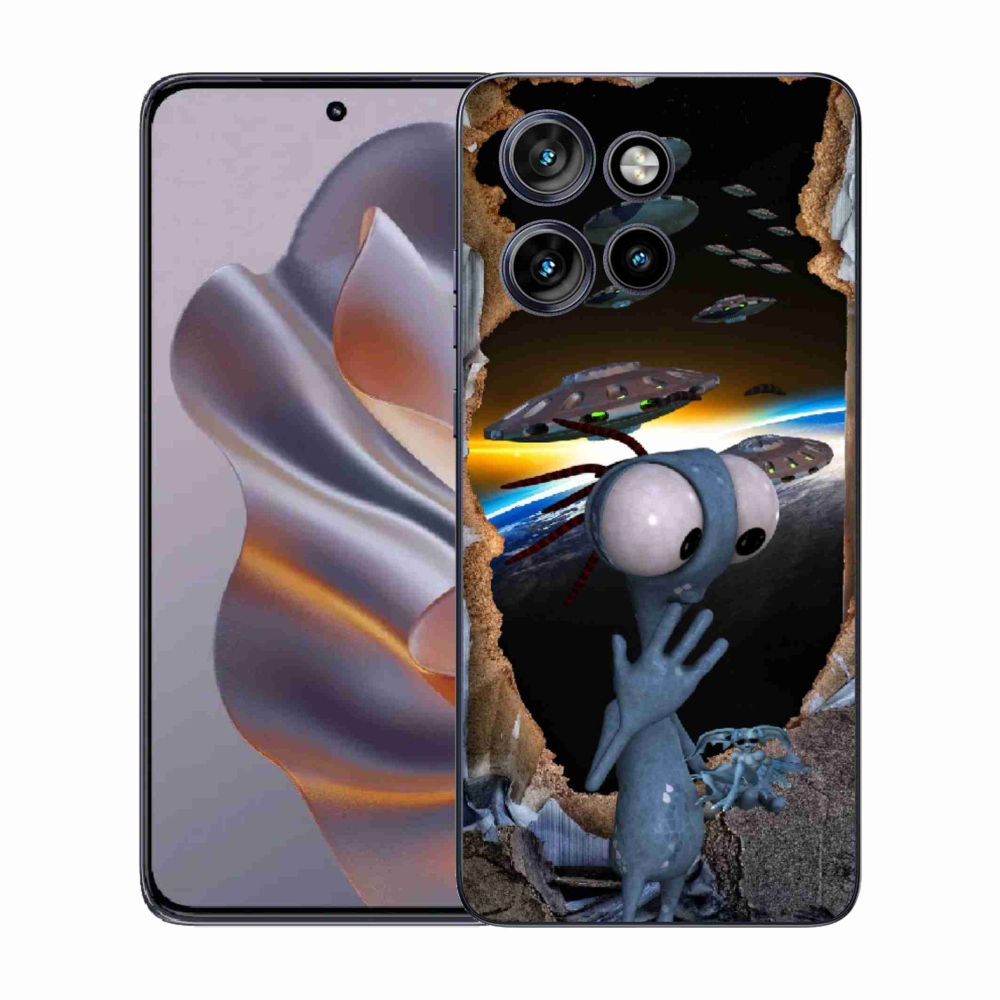 Gélový kryt mmCase na Motorola Edge 50 Neo - mimozemšťan