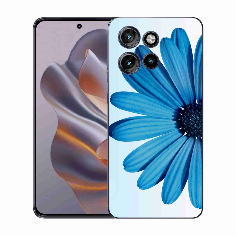 Gélový kryt mmCase na Motorola Edge 50 Neo - modrá margaréta