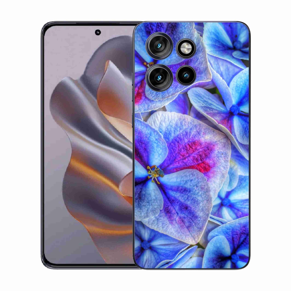 Gélový kryt mmCase na Motorola Edge 50 Neo - modré kvety 1