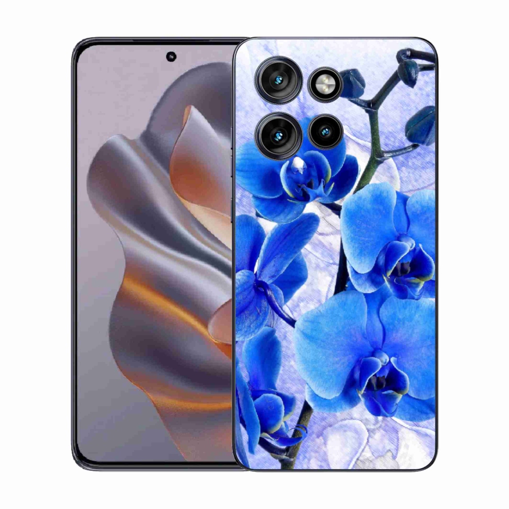 Gélový kryt mmCase na Motorola Edge 50 Neo - modré kvety