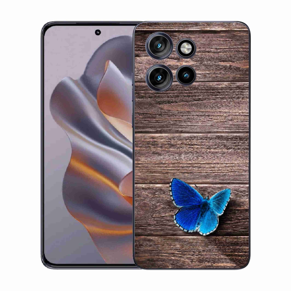 Gélový kryt mmCase na Motorola Edge 50 Neo - modrý motýľ 1