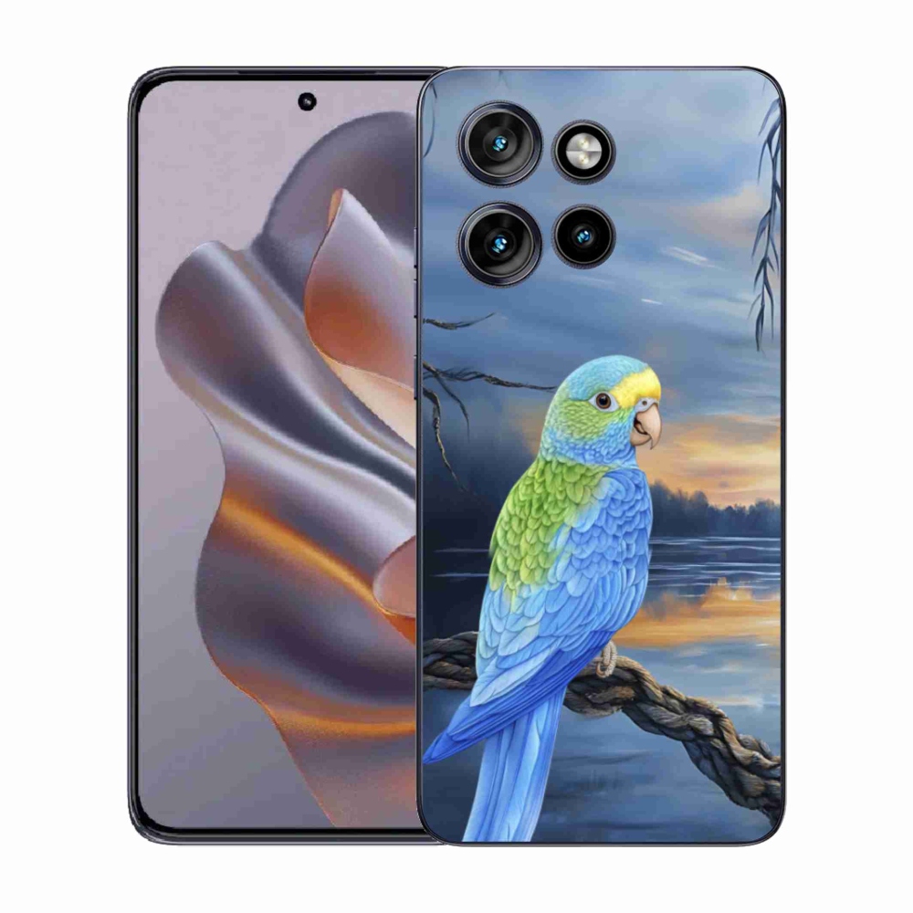 Gélový kryt mmCase na Motorola Edge 50 Neo - modrý papagáj
