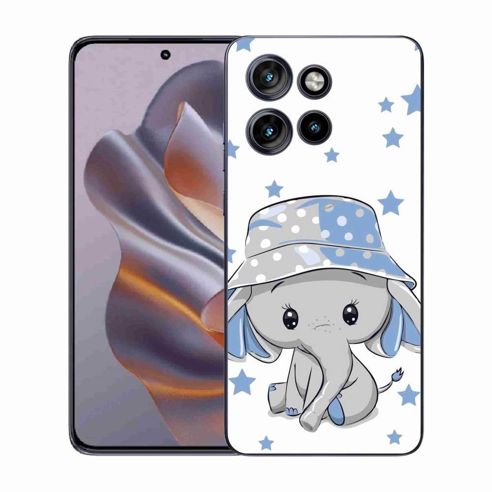 Gélový kryt mmCase na Motorola Edge 50 Neo - modrý slon