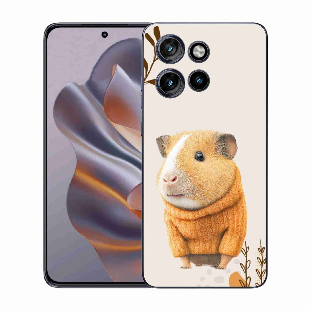 Gélový kryt mmCase na Motorola Edge 50 Neo - morča vo svetri