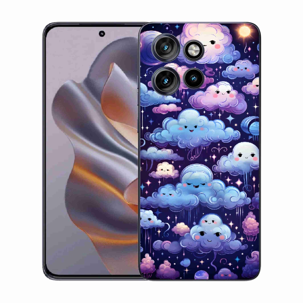 Gélový kryt mmCase na Motorola Edge 50 Neo - mráčiky