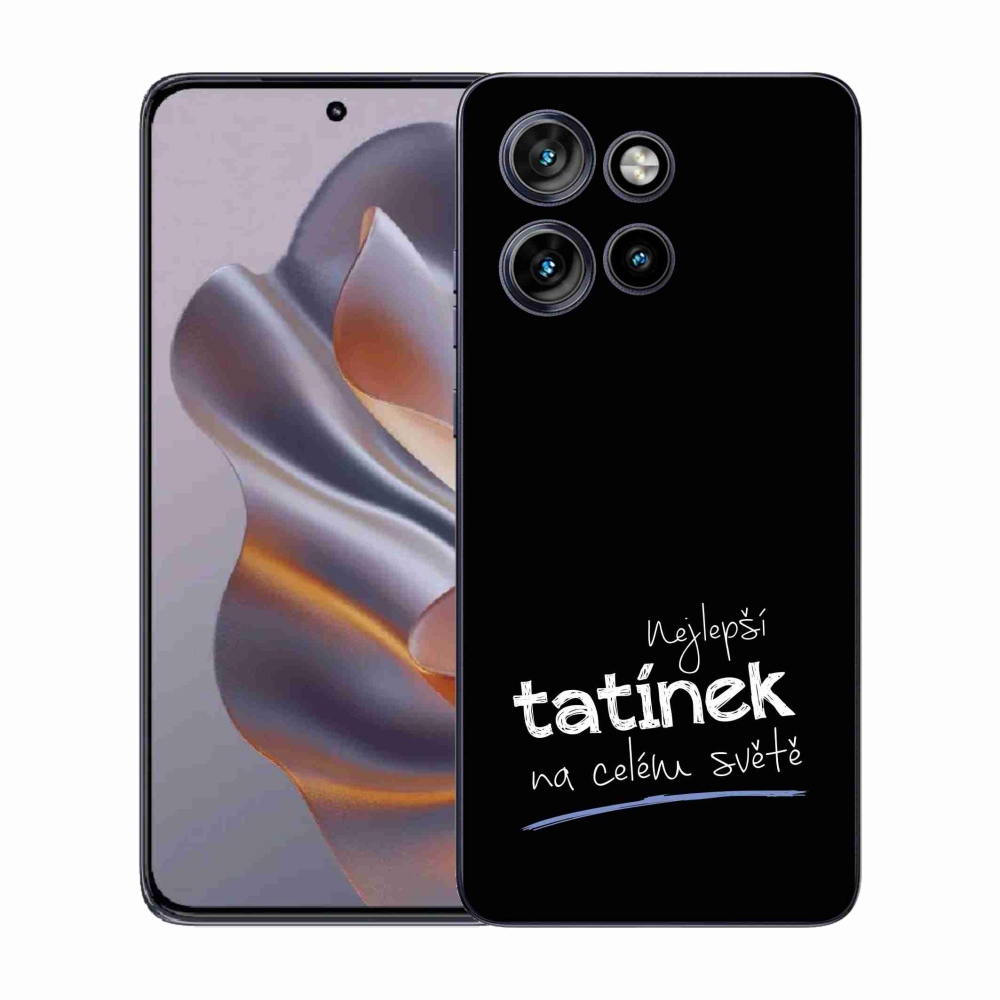 Gélový kryt mmCase na Motorola Edge 50 Neo - najlepší otecko 4 čierne pozadie