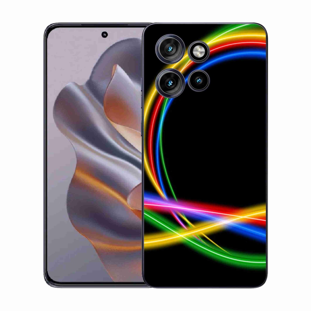 Gélový kryt mmCase na Motorola Edge 50 Neo - neónové kruhy