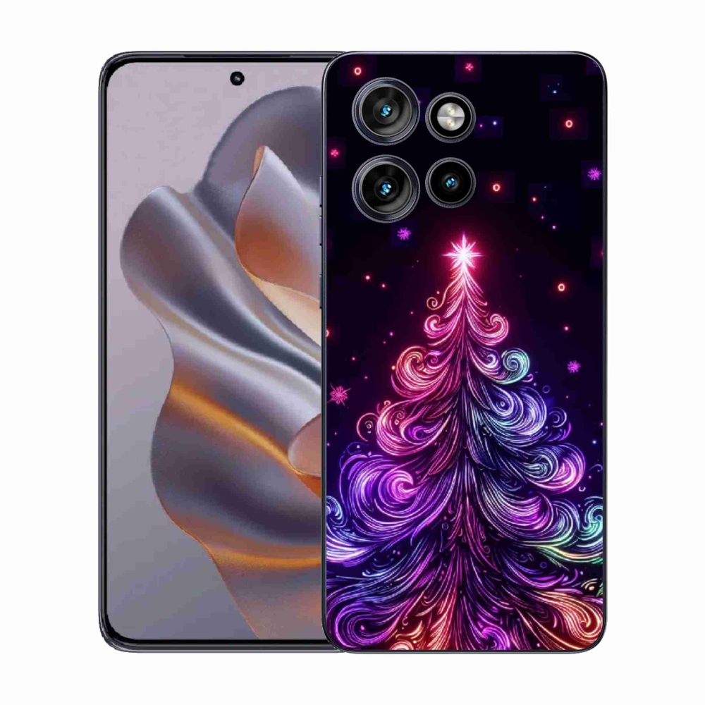 Gélový kryt mmCase na Motorola Edge 50 Neo - neónový vianočný stromček 1