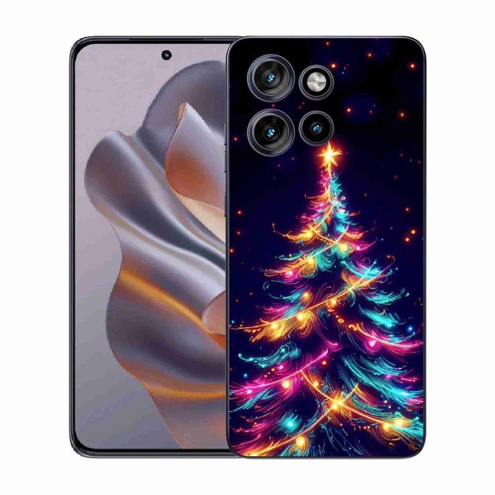 Gélový kryt mmCase na Motorola Edge 50 Neo - neónový vianočný stromček
