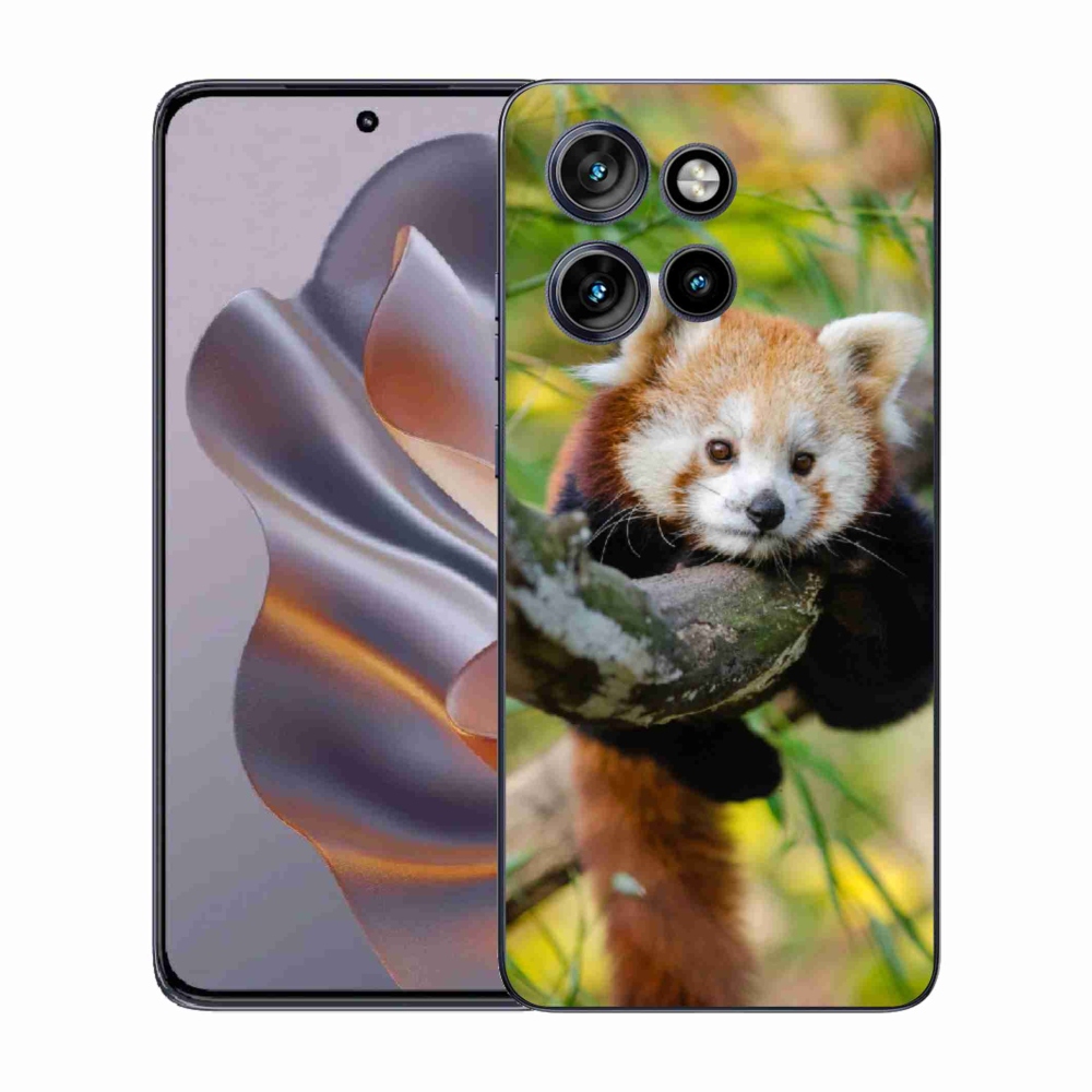 Gélový kryt mmCase na Motorola Edge 50 Neo - panda červená
