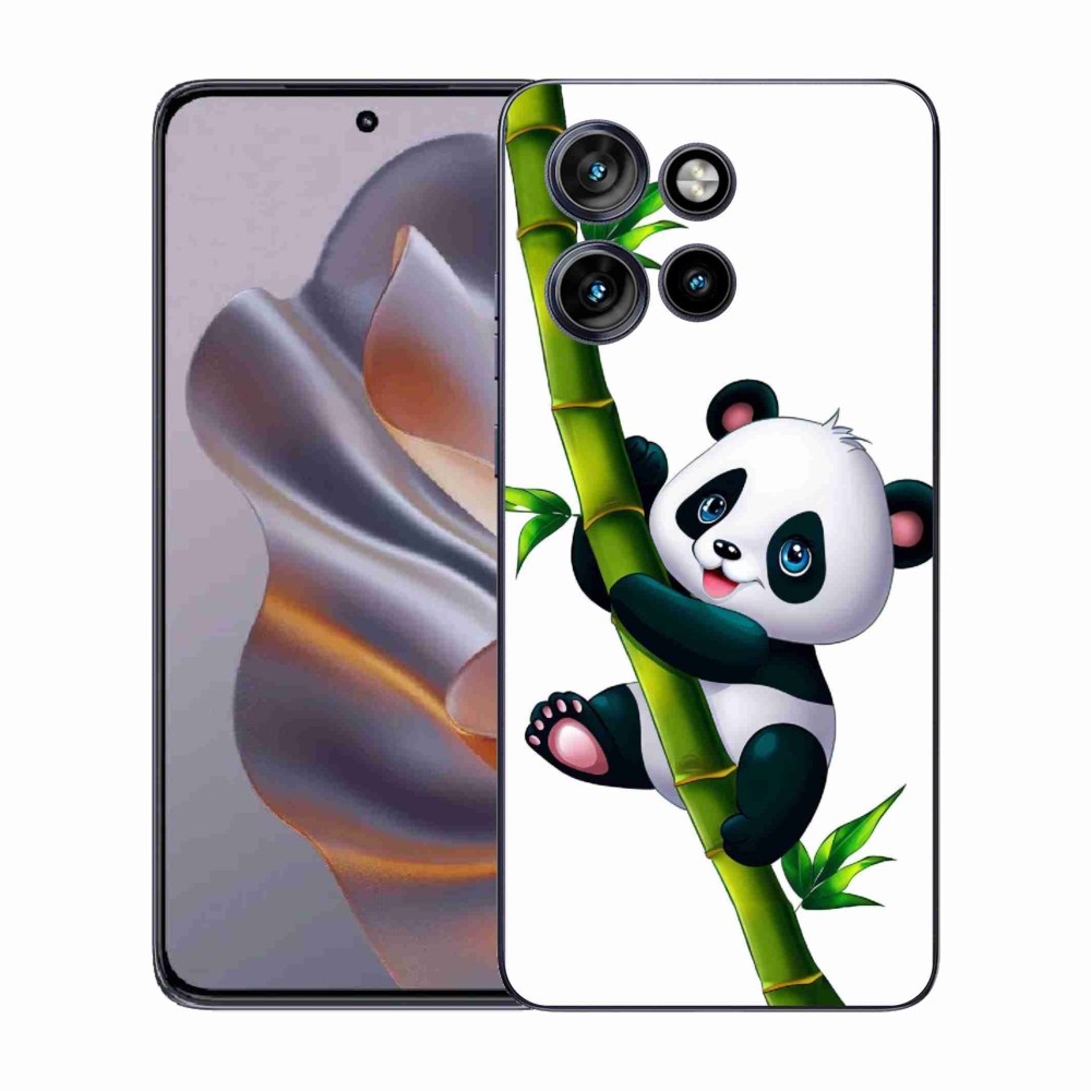 Gélový kryt mmCase na Motorola Edge 50 Neo - panda na bambuse