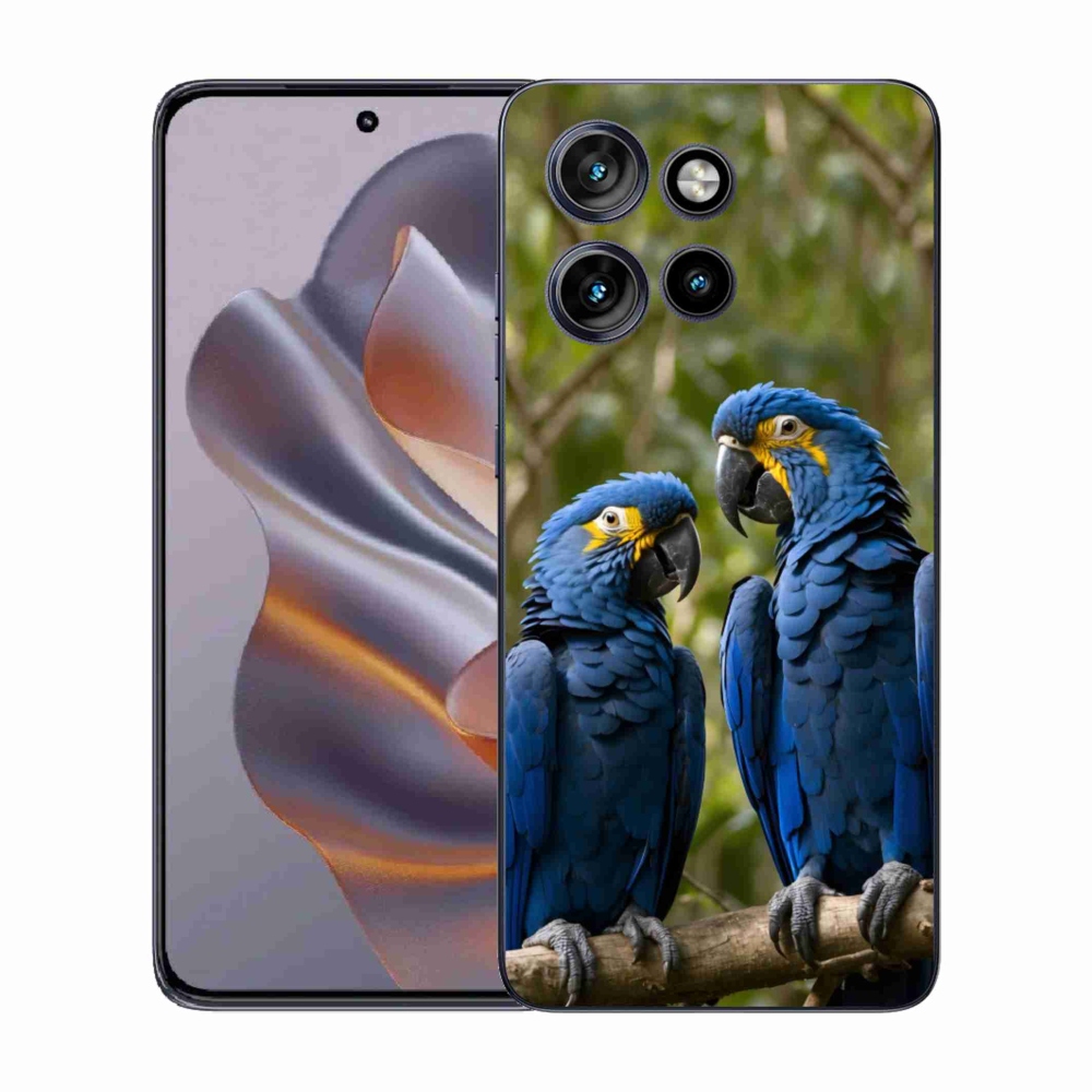Gélový kryt mmCase na Motorola Edge 50 Neo - papagájové duo